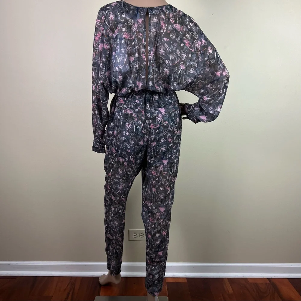 NEW IRO PRINTED PLUNGING V-NECK JUMPSUIT - Picture 6 of 8